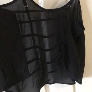 Lush black spaghetti strap top